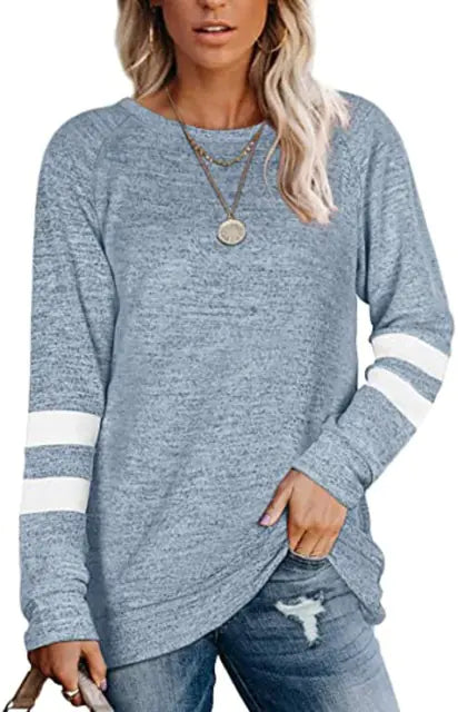 2023 Women's Casual Loose Round Neck Long Sleeve T-Shirt