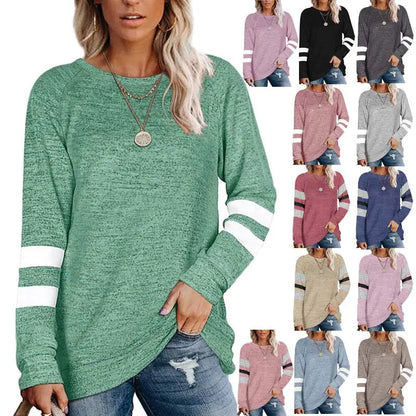 2023 Women's Casual Loose Round Neck Long Sleeve T-Shirt