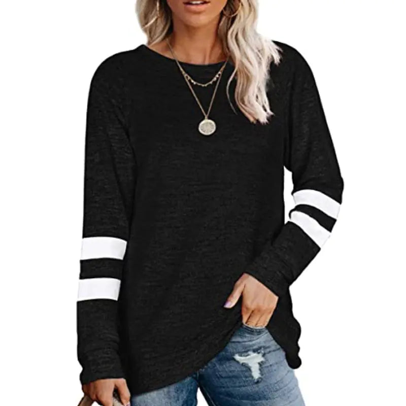 2023 Women's Casual Loose Round Neck Long Sleeve T-Shirt