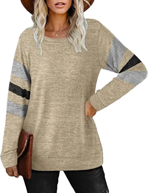 2023 Women's Casual Loose Round Neck Long Sleeve T-Shirt